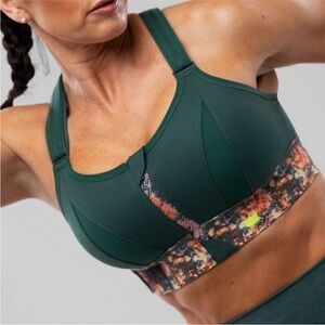 SHEFIT Ultimate Sports Bra Green Conquer 5 6 luxe adjustable high impact floral